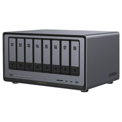NASync DXP8800 Plus | SO UGOS Pro | Intel X86 12th Gen Intel® Core™ i5 | SSD 128 GB | 8-Bahias (SATA) | 8GB DDR5 (Exp. a 32GB) | 2* M.2 SSD | 4 Puertos Thunderbolt™4 | WiFi | 1*USB3.2 Gen2, 10Gb/s | HDMI 8k.