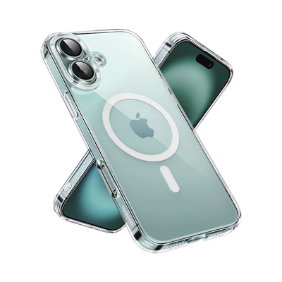 Funda protectora magnética transparente UGREEN Classy para iPhone 16 (transparente)