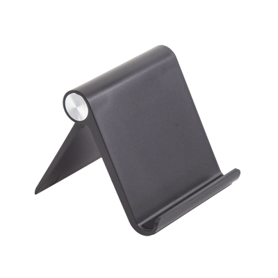 Soporte de Escritorio para Teléfono Celular / Ajustable de 0° a 100° / Goma Antiarañazos / Antideslizante / Amplia Compatibilidad con dispositivos de 4'' a 7.9'' / Plegable / ABS / Color Negro