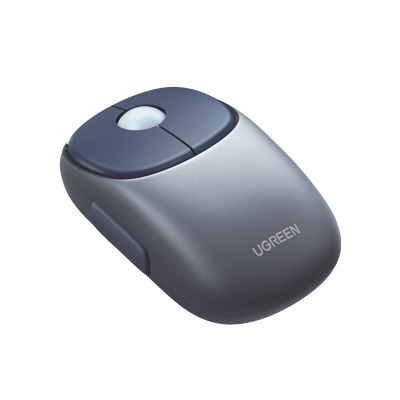 Mouse Inalámbrico FUN | Recargable| 2.4G & Bluetooth | 4 Niveles de DPI | Silencioso | Ergonómico | 5 Botones | Compatible con Windows, macOS 10.5, Android iOS Linux y Chrome OS | Color Azul.