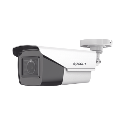 Bala TURBOHD 5 Megapixel / Lente Mot. 2.7 a 13.5 mm / 40 mts IR EXIR / dWDR / TVI-AHD-CVI-CVBS / Exterior IP67 / 12 Vcc / 24 VCA