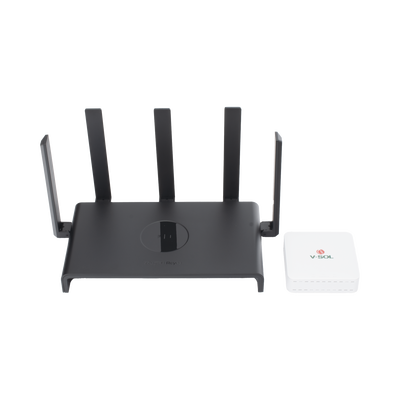 Kit 3 ONU Bridge V-Sol, Dual GPON/EPON con Router Home Mesh Ideal para distribuciones WISP de mayor cobertura Wi-Fi en Hogares y Oficinas