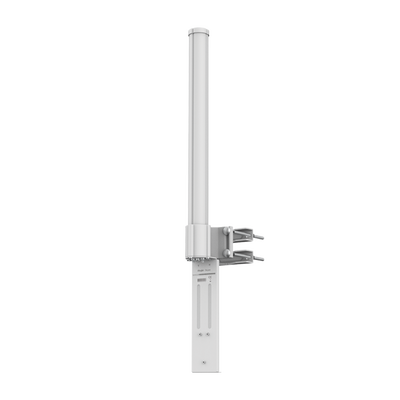Antena Omnidireccional de 360° AirMetro con 13 dBi en Banda 5Ghz (5150-5850 Mhz) Slant 90° Compatibilidad Multi-Marca para enlaces Multipunto, Conectores SMA Hembra Inverso.
