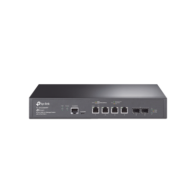 Switch L2+ PoE++ Omada 6 Puertos 10G / 4 Puertos 802.3 af/at/bt Multi-Gigabit 1G, 2.5G, 5G, 10G / 2 Puertos SFP+ 10G / Multicast IGMP / Adminstración Centralizada Omada o Stand-Alone / Presupuesto PoE 200W / Montaje Rack-Escritorio