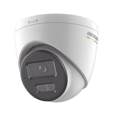 [Dual Light + ColorVu] Turret IP 2 Megapixel / Lente 2.8 mm / 30 mts IR + 30 mts Luz Blanca / Micrófono Integrado / ACUSENSE Lite / Exterior IP67 / dWDR / PoE / Micro SD